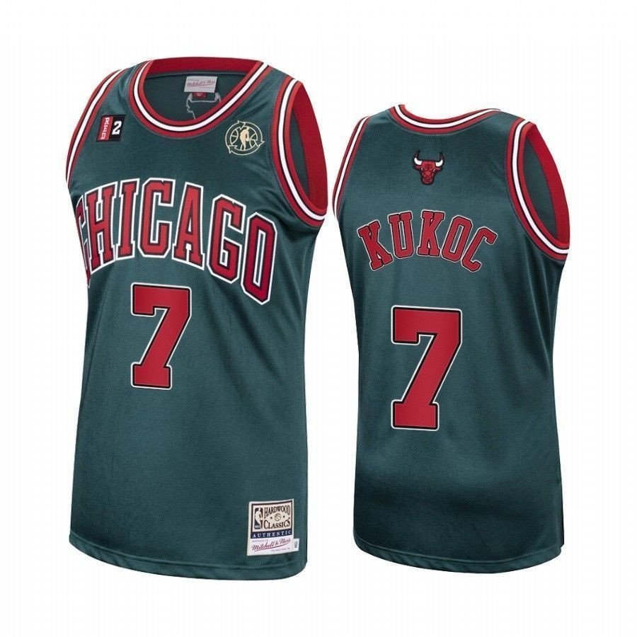 Men's Toni Kukoc Chicago Bulls Green Hardwood Classics Jersey S-3XL