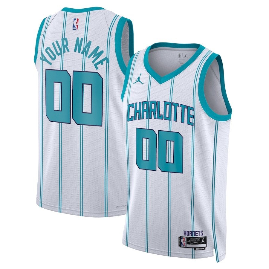 Charlotte Hornets 2023/24 Association Swingman Custom Jersey White Men Unisex Sizes S-3XL