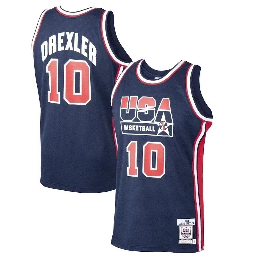 Clyde Drexler USA Basketball Mitchell & Ness 1992 Dream Team Jersey Navy