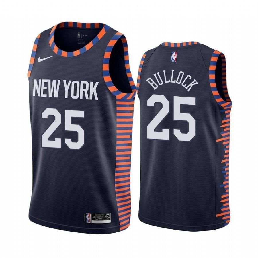 Men's New York Knicks Reggie Bullock 25 City Edition Basketball Jersey