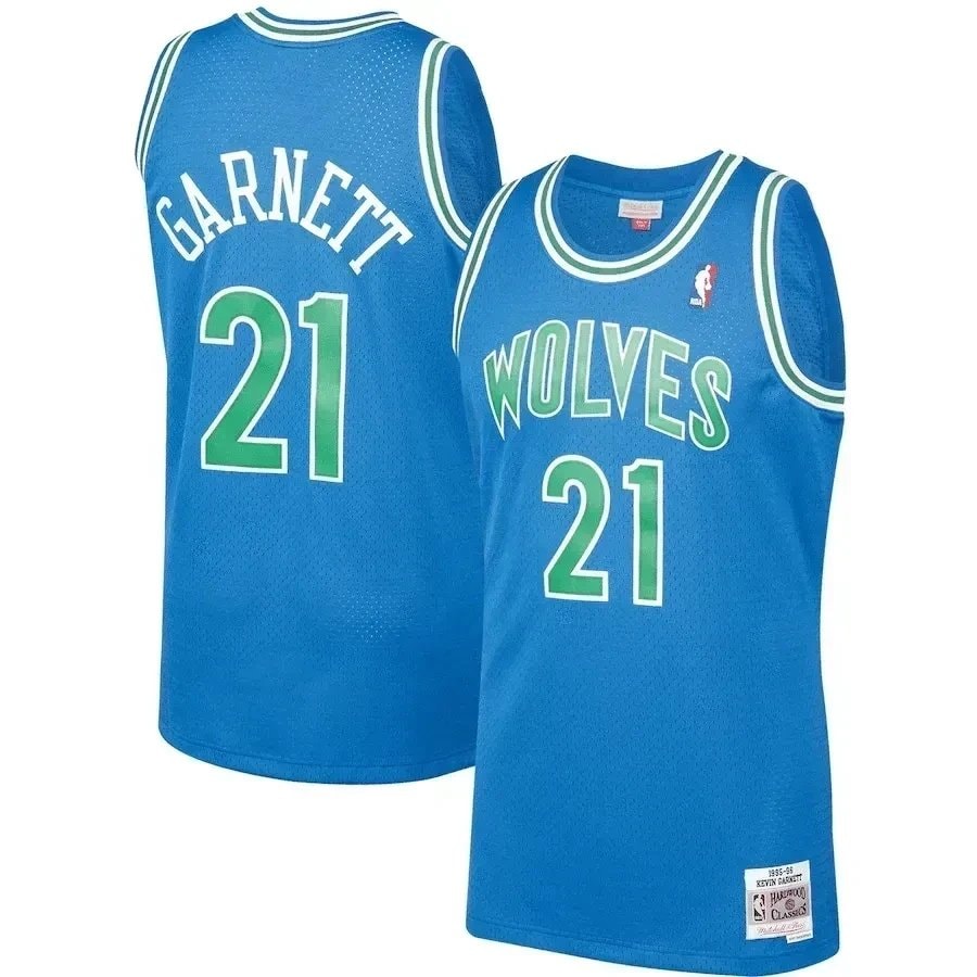 Kevin Garnett Minnesota Timberwolves Mitchell & Ness 1995-96 Hardwood Classics Player Jersey - Blue