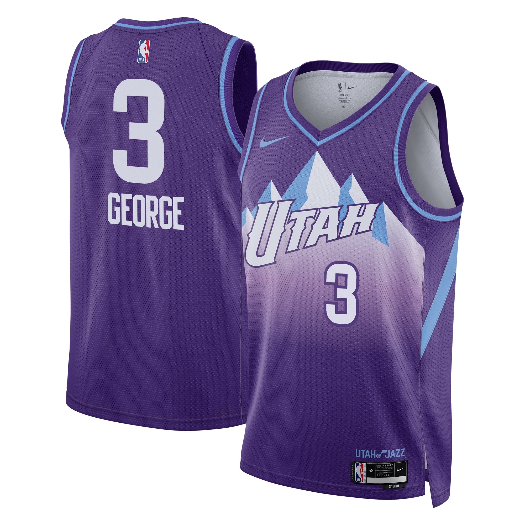 Utah Jazz City Edition Swingman Jersey 2024 Purple Keyonte George Unisex
