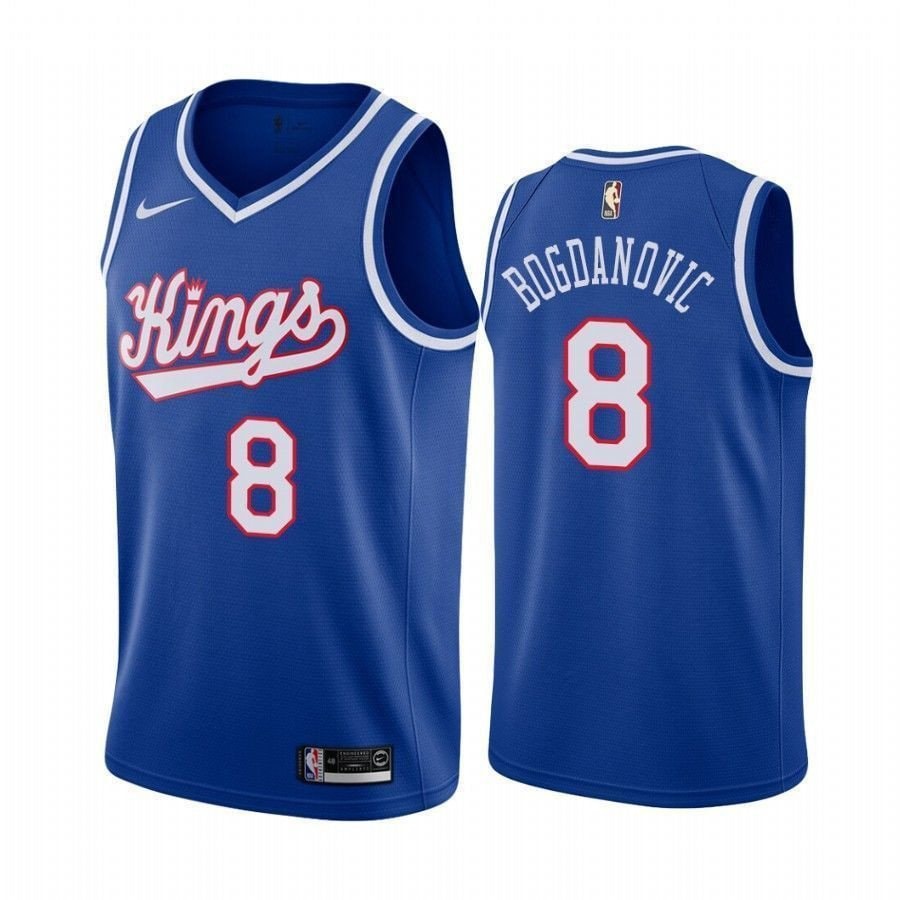Men's Sacrato Basketball Team Bogdan Bogdanovic 8 Blue Throwback Jersey
