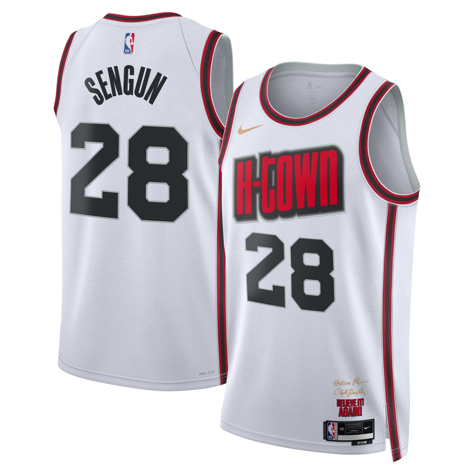 Houston Rockets City Edition Swingman Jersey 2024 White Alperen Sengun Unisex