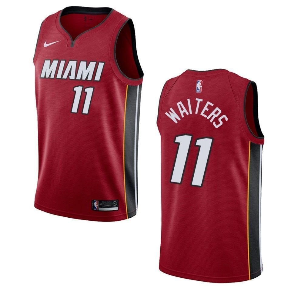 Men's Miami Heat Dion Waiters Statement Swingman Jersey Red - Size S-3XL