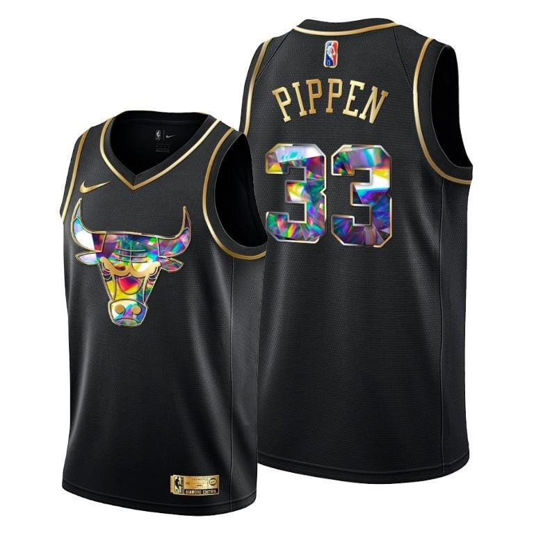 Scottie Pippen 33 Basketball Team 75th Anniversary Team Black Jersey - Men