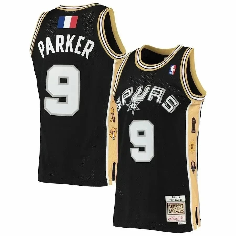 Tony Parker San Antonio Spurs Mitchell & Ness Hardwood Classics 2001-02 Swingman Jersey Black