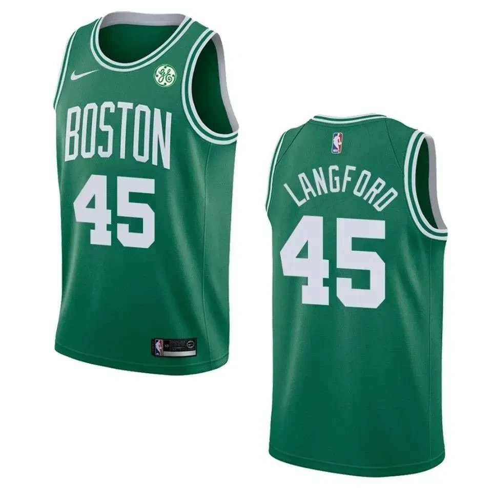 Men's Boston Celtics 45 Romeo Langford Icon Swingman Jersey Green