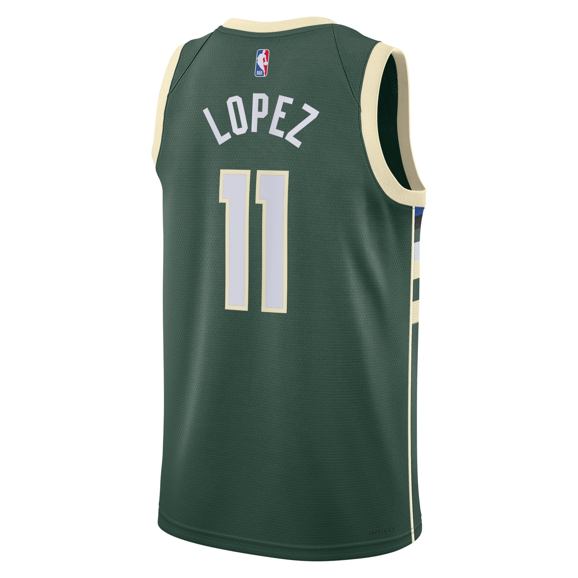 Milwaukee Bucks Icon Edition Swingman Jersey Hunter Green Brook Lopez Unisex