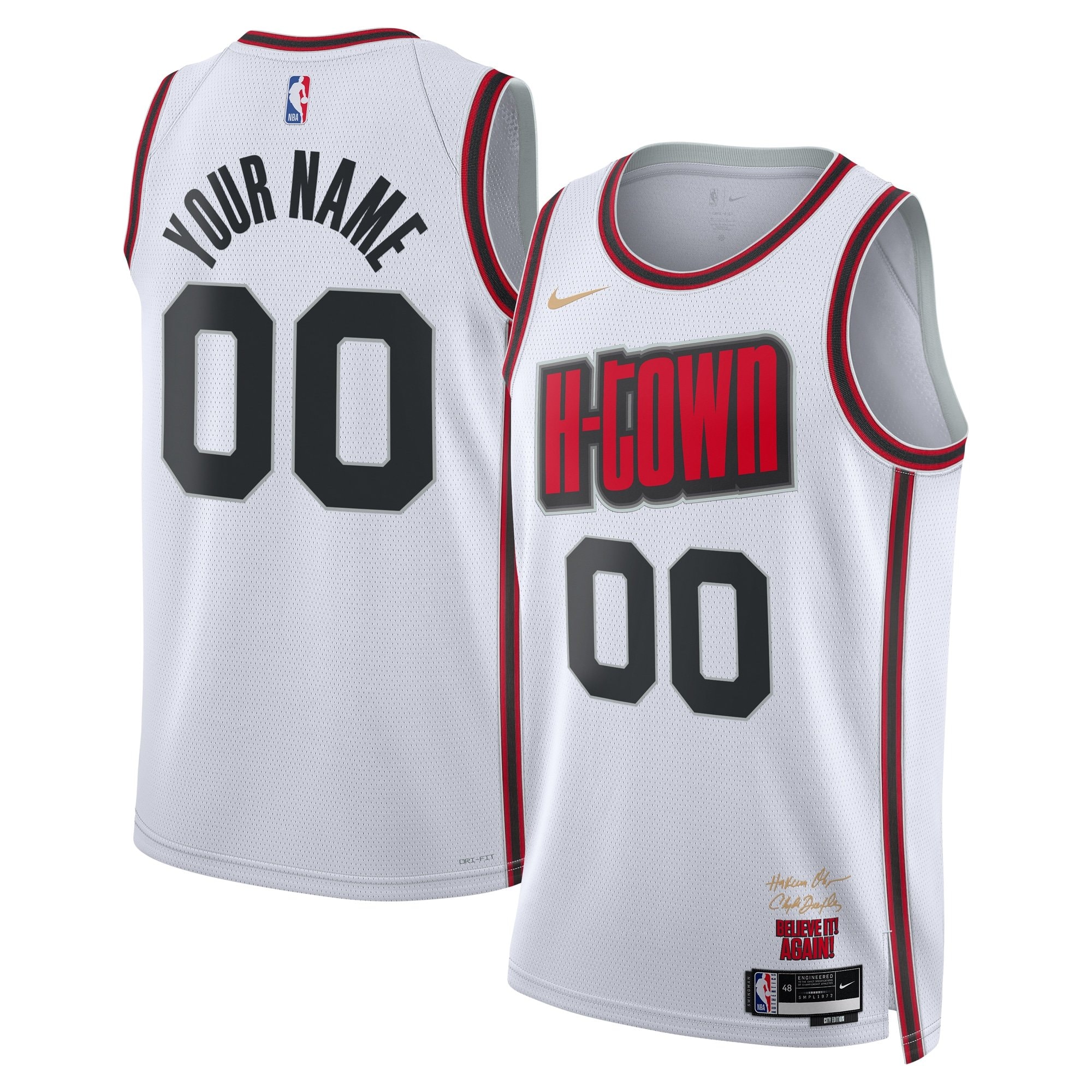 Houston Rockets City Edition Swingman Jersey 2024 Custom Unisex Multicolor