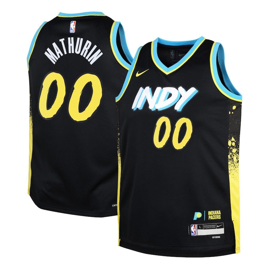 Bennedict Mathurin 00 Indiana Pacers 2023/24 City Edition Swingman Youth Jersey Black