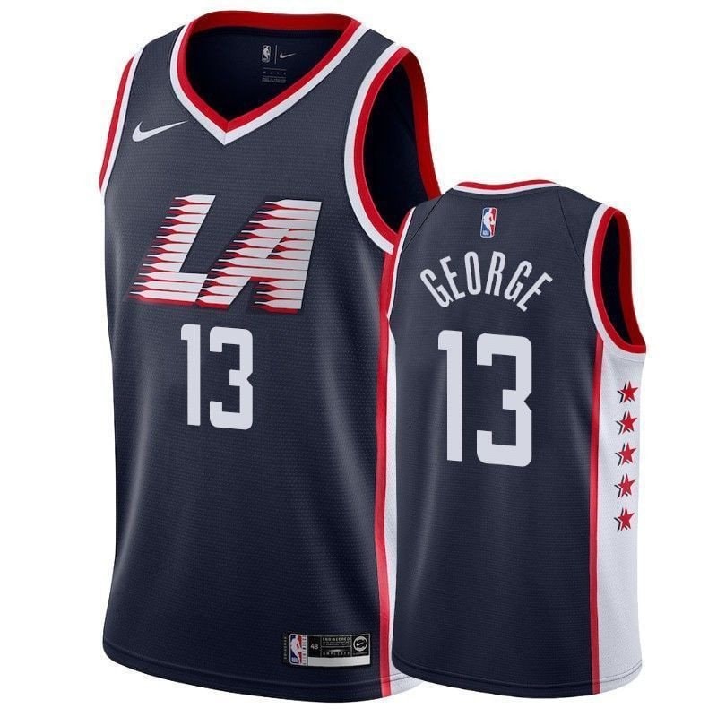 Men's Los Angeles Clippers Paul George 13 City Edition Basketball Jersey Multicolor