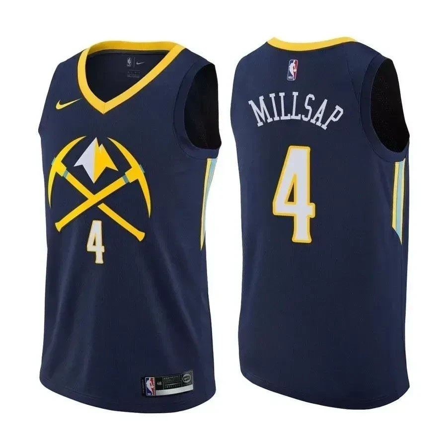 Nuggets Paul Millsap 4 City Edition Navy Men's Basketball Jersey