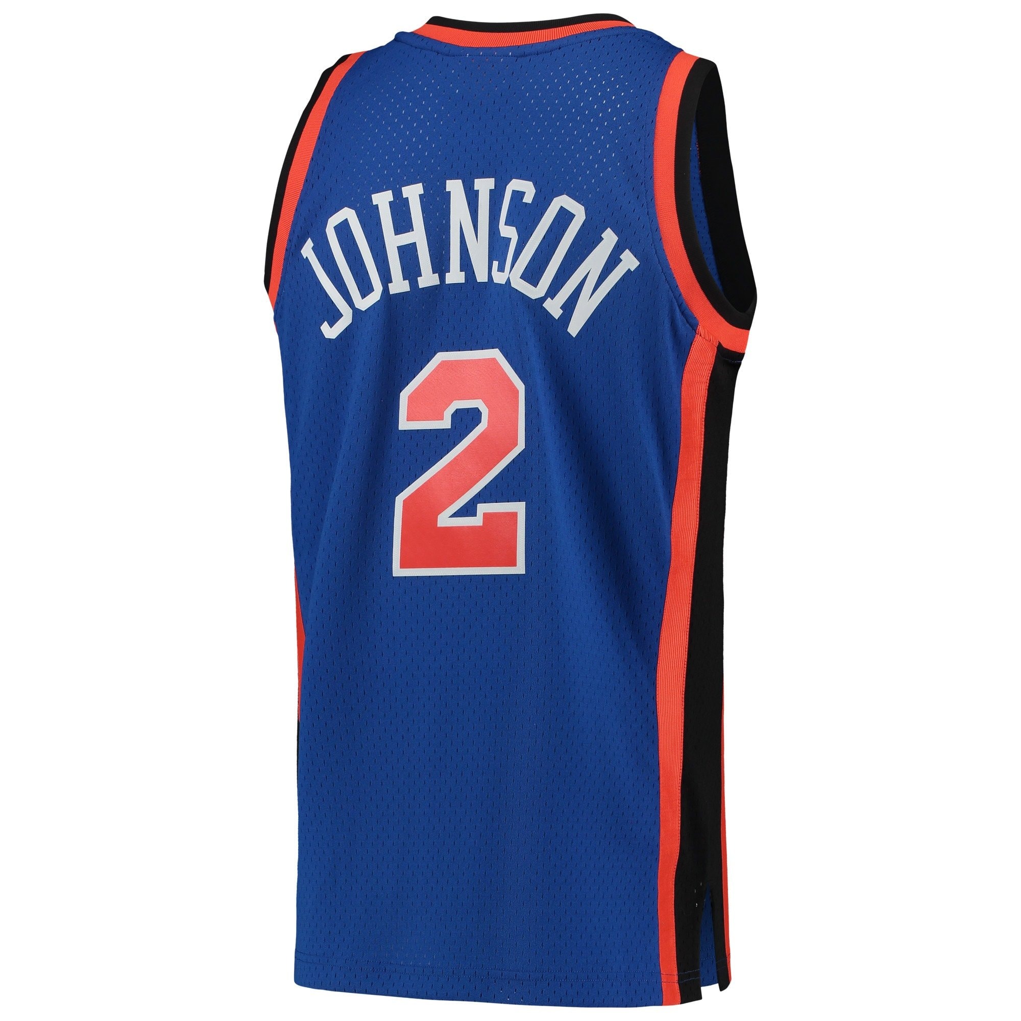 Men's Mitchell & Ness Larry Johnson Blue New York Knicks 1998-99 Hardwood Classics Swingman Jersey