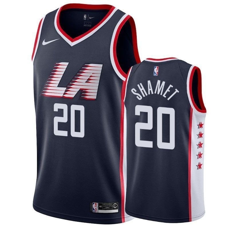 Landry Shamet Clippers 20 18-19 City Navy Jersey Unisex Adult Sizes S-3XL