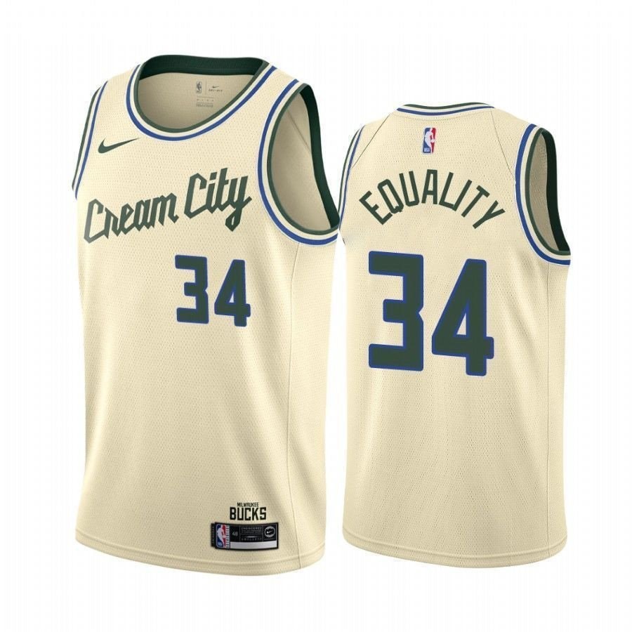 Men's Giannis Antetokounmpo Equality Bucks City Jersey Multicolor S-3XL