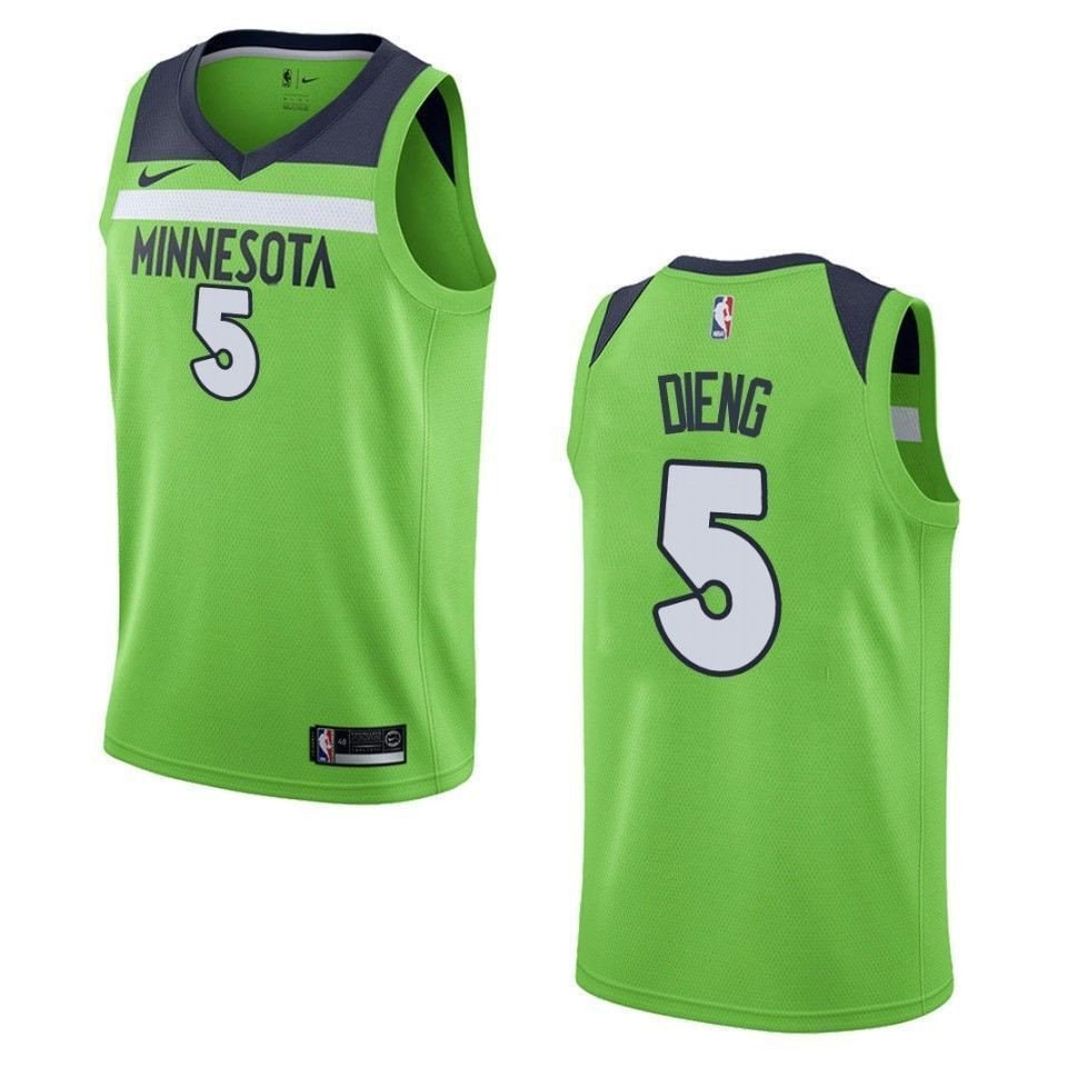 Men's Minnesota Timberwolves Gorgui Dieng #5 Statement Swingman Jersey Green