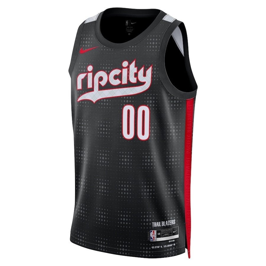 Portland Trail Blazers Unisex 2024/25 Custom Swingman Jersey City Edition Black