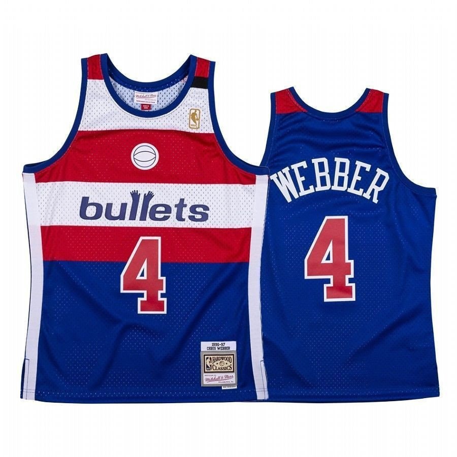 Men's Chris Webber Washington Wizards Navy Hardwood Classics Jersey