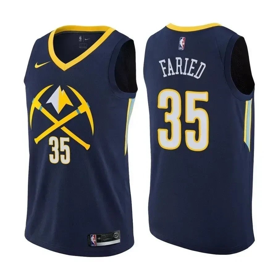 Nuggets Kenneth Faried #35 City Edition Navy Basketball Jersey - Adult Sizes S-3XL