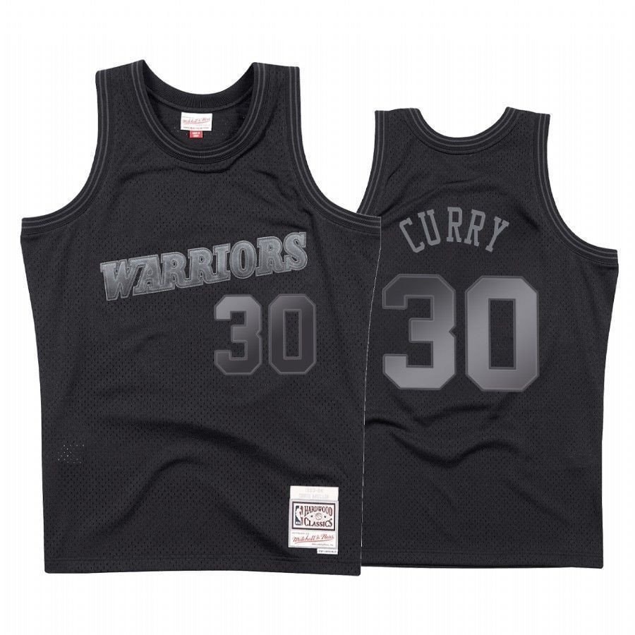 Men's Stephen Curry Golden State Warriors #30 Black Tonal Jersey