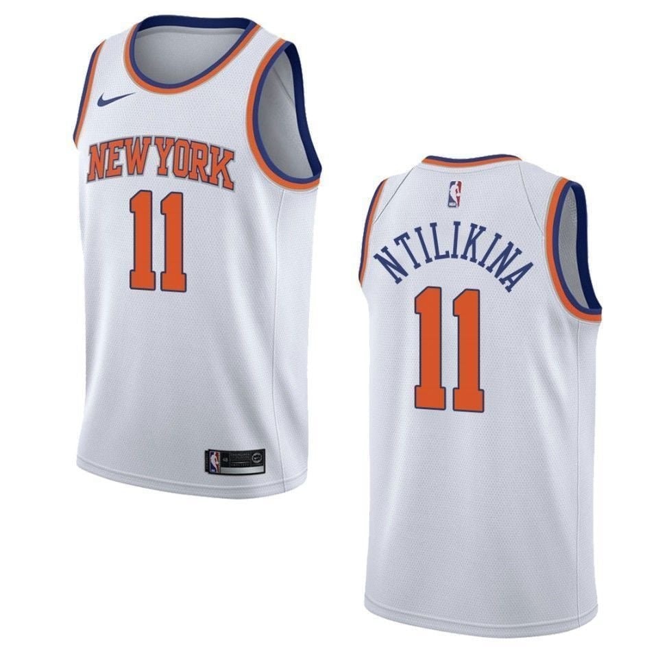Men's New York Knicks Frank Ntilikina #11 Association Swingman Jersey White
