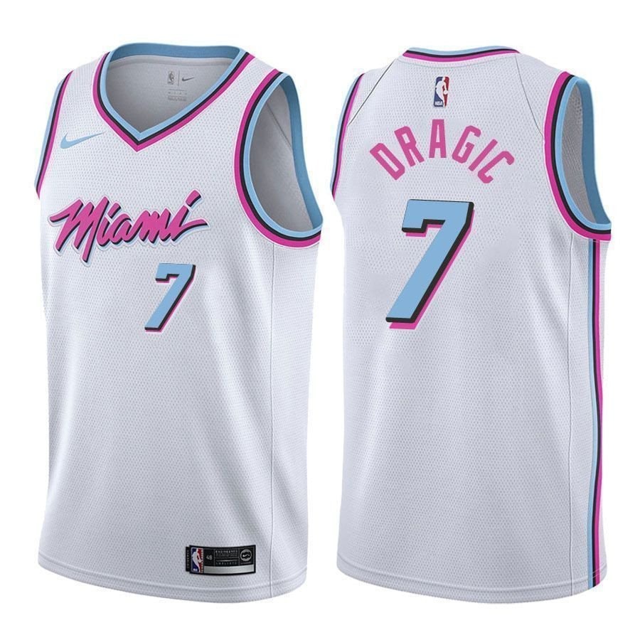 Goran Dragic Miami Heat #7 City Edition White Swingman Jersey Unisex