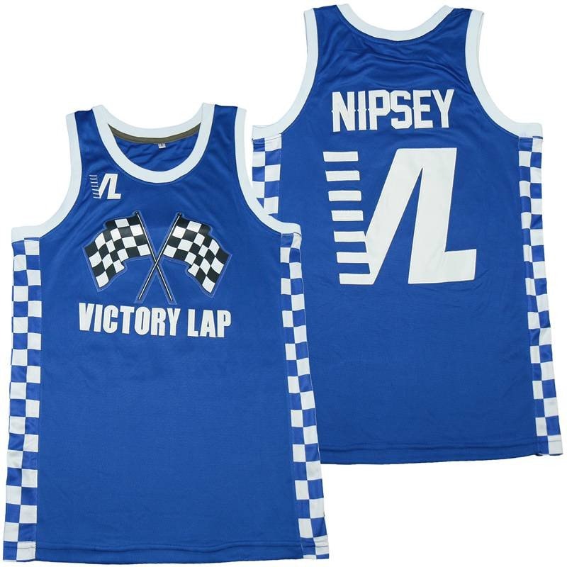 Nipsey Victory Lap Cover Swingman Jersey Unisex Blue Multicolor Sizes S-3XL