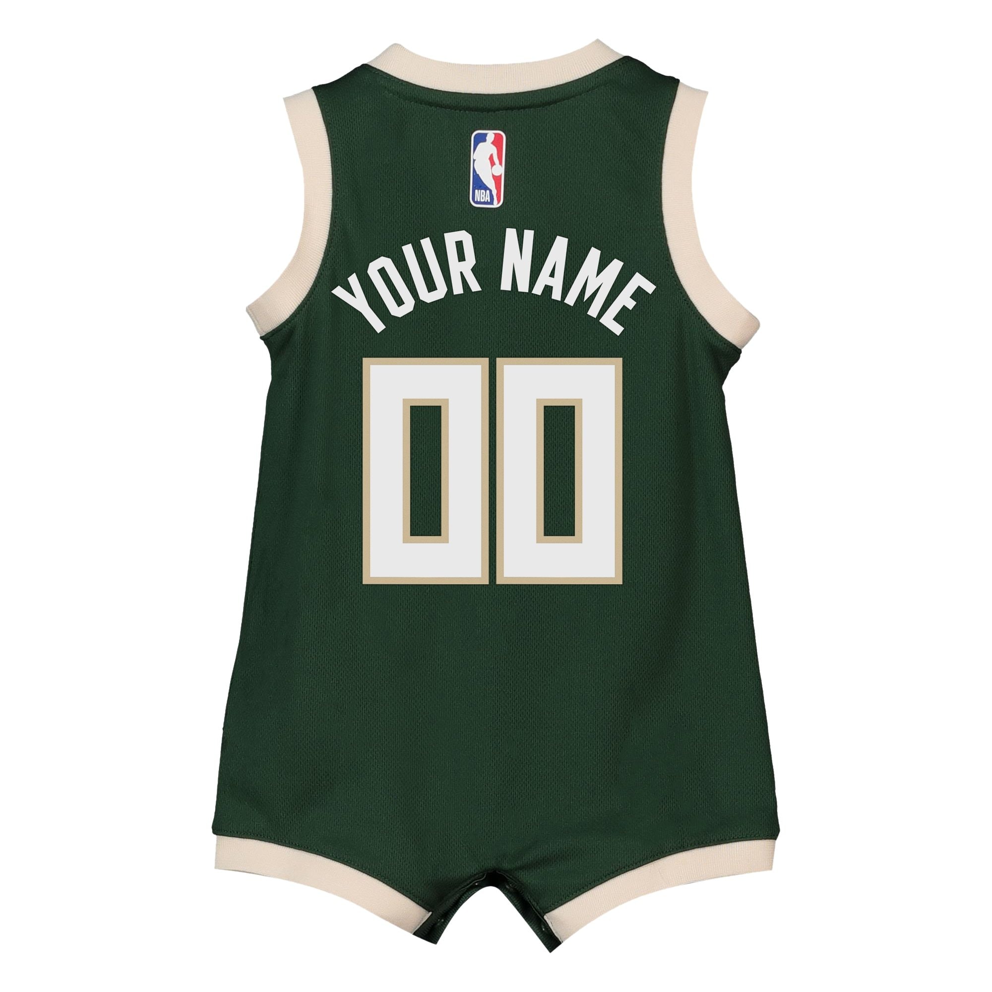 Milwaukee Bucks Onesie Jersey Custom Infant Unisex Multicolor