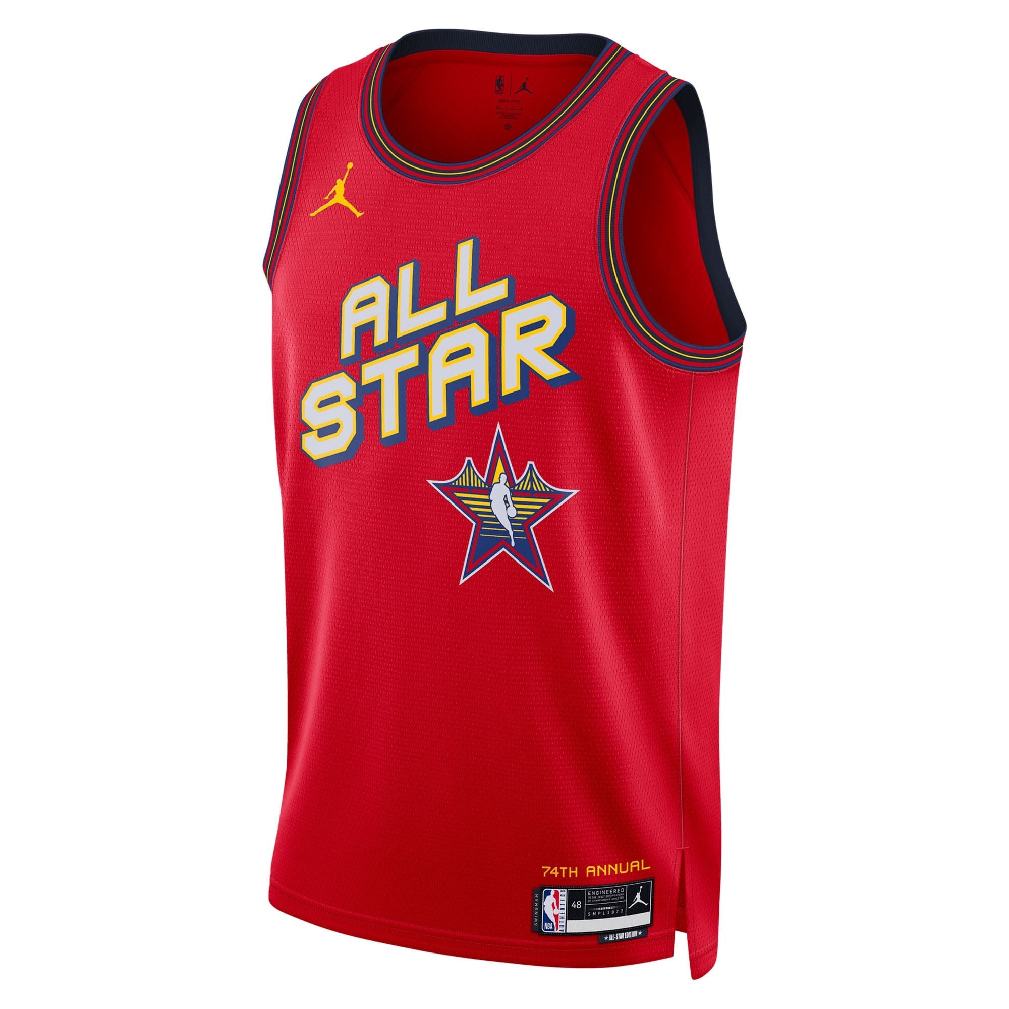 NBA Jordan Brand All Star 2025 Swingman Jersey Red Victor Wembanyama Unisex