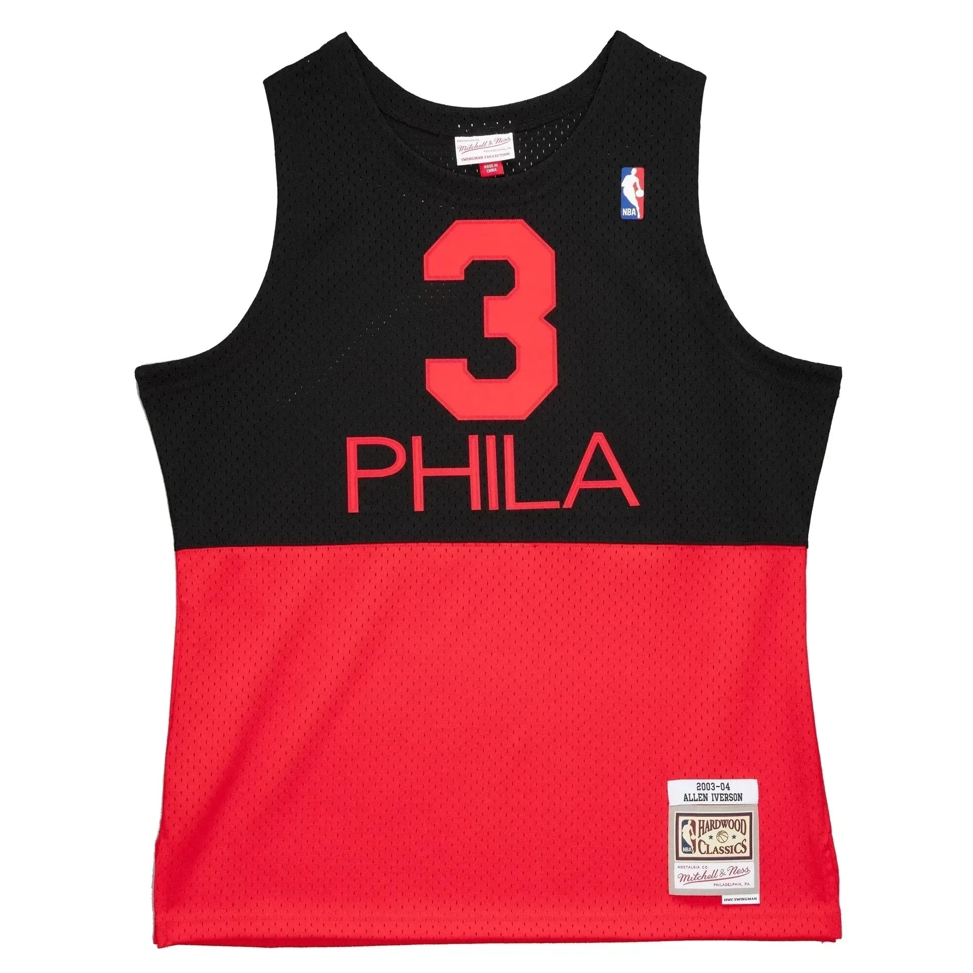 Allen Iverson Philadelphia 76ers Mitchell Ness 2003-2004 Hardwood Classics Reload 2.0 Swingman Jersey - Black