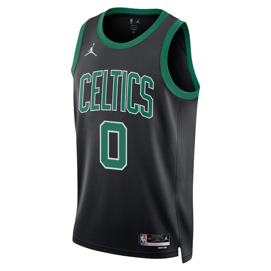 Jayson Tatum 0 Boston Celtics 2024 Legacy Legend Swingman Jersey Black Final Champions Patch
