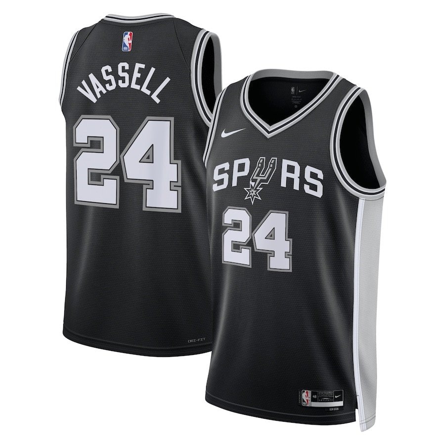 Devin Vassell 24 San Antonio Spurs Unisex Swingman Jersey Icon Edition Black