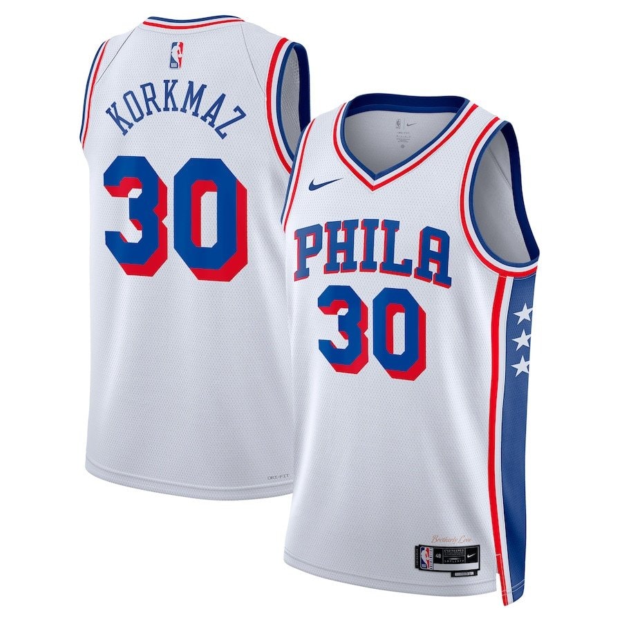 Furkan Korkmaz 30 Philadelphia 76ers 2023/24 Swingman Jersey Association Edition White