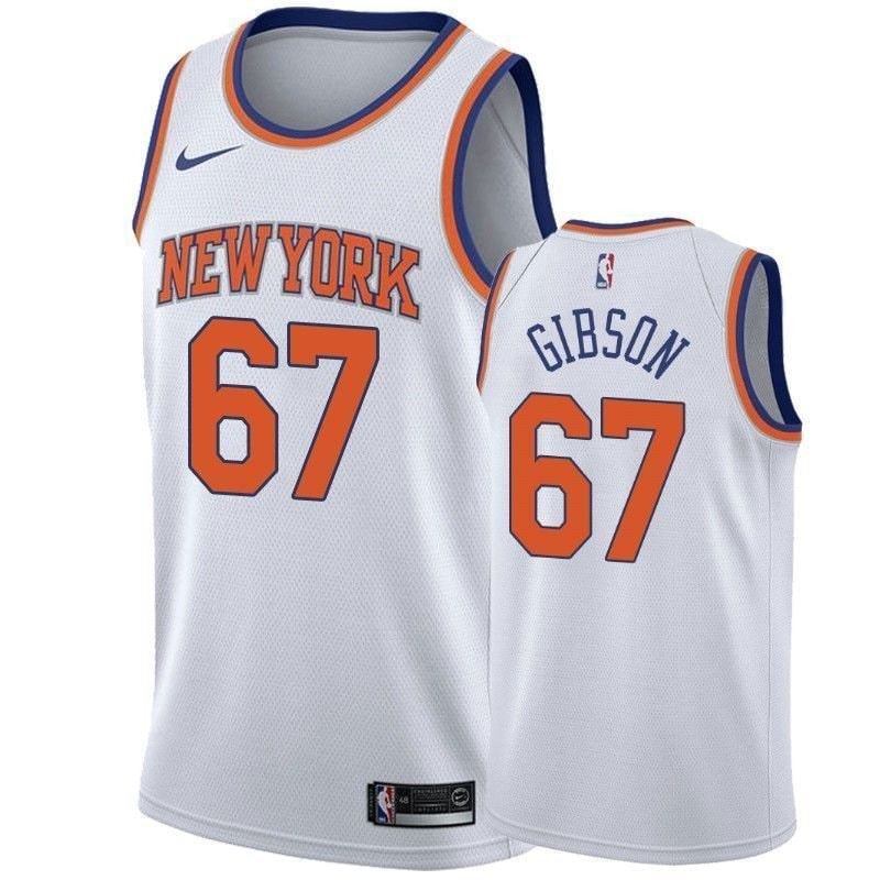 Men's New York Knicks Taj Gibson 67 Association Jersey Multicolor 100% Polyester