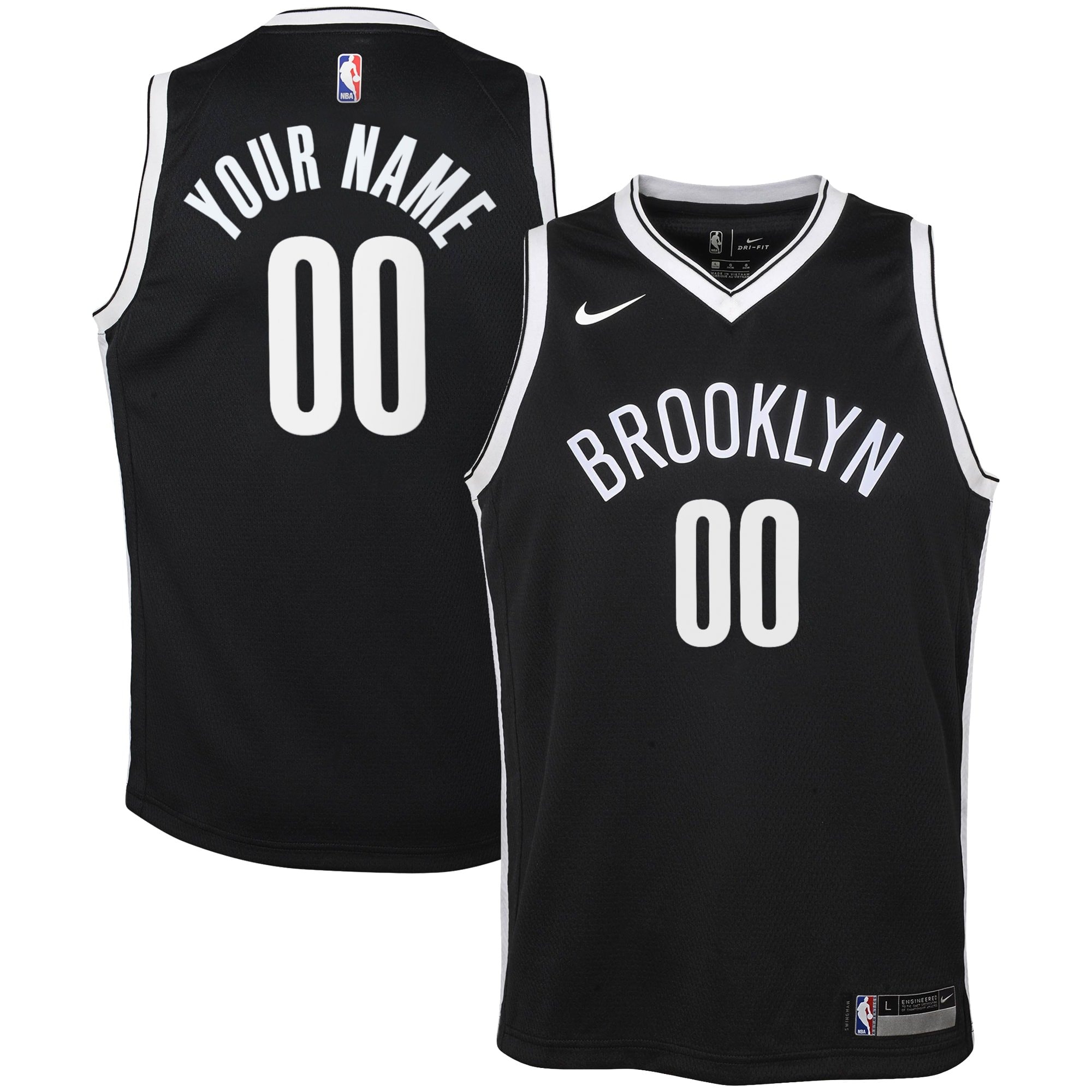 Brooklyn Nets Icon Swingman Custom Jersey Youth Unisex Multicolor S-3XL
