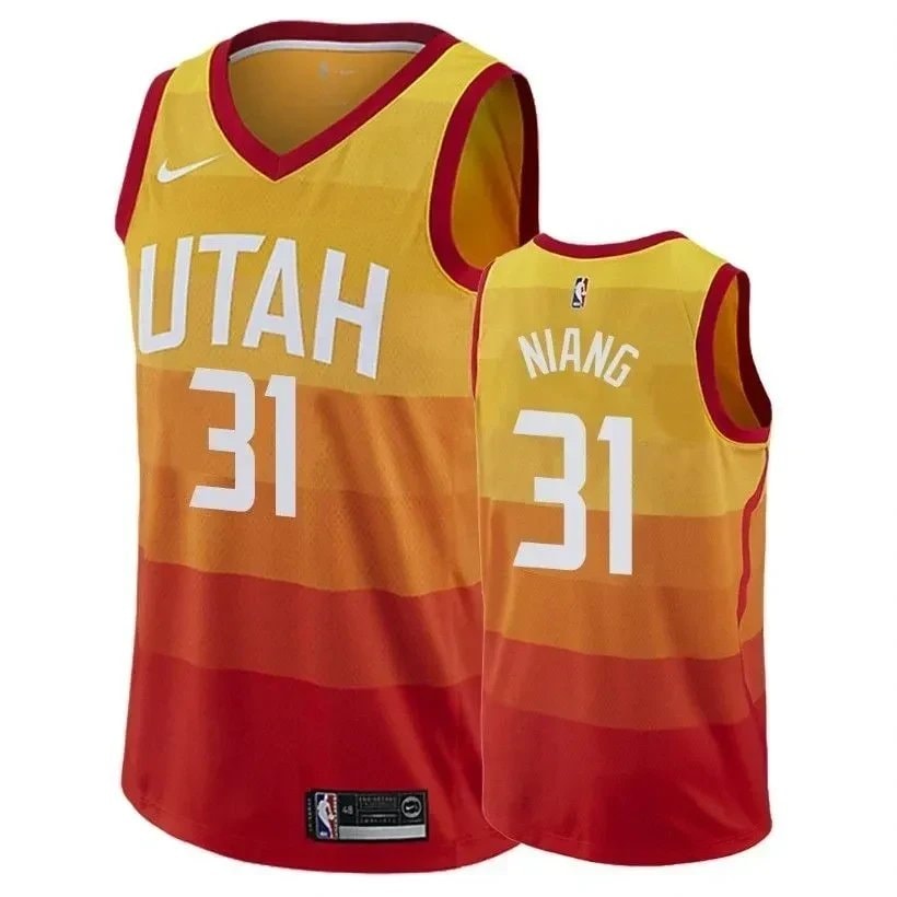 Jazz Georges Niang 31 City Edition Gold Men's Basketball Jersey