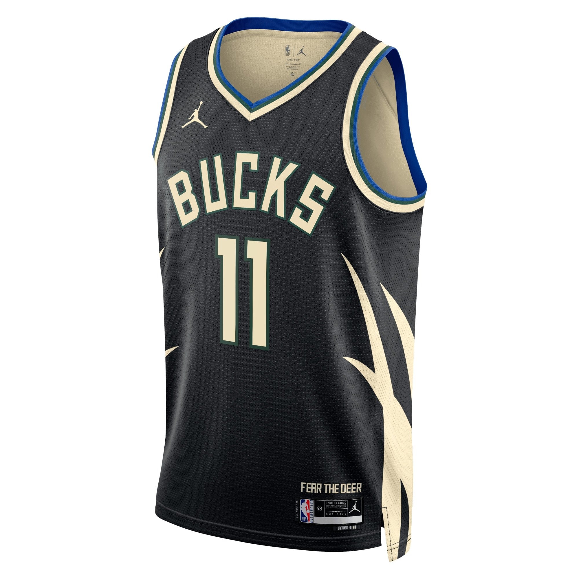 Milwaukee Bucks Jordan Statement Edition Swingman Jersey Black Brook Lopez Unisex