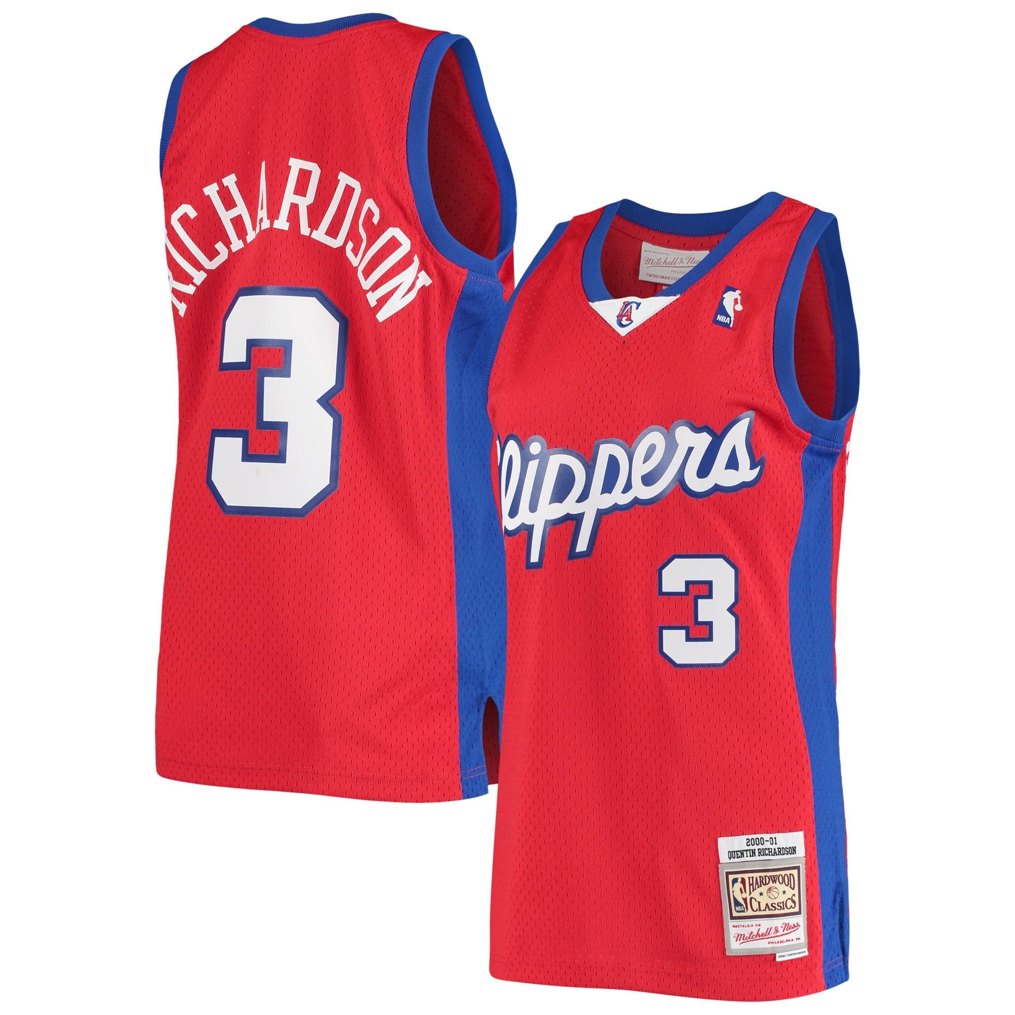 Men's Mitchell & Ness Quentin Richardson Red LA Clippers 2000/01 Hardwood Classics Swingman Jersey Statement Edition