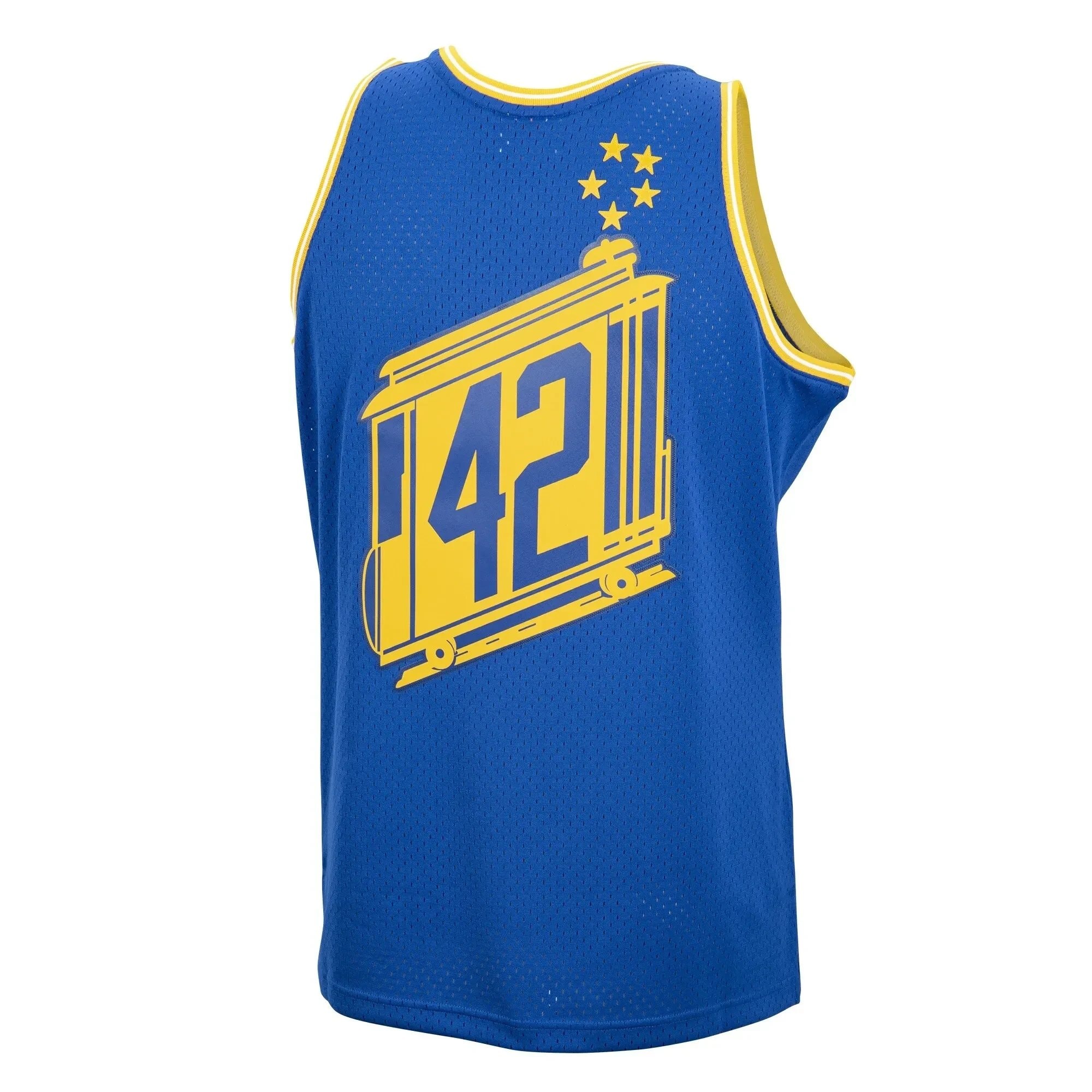 Men's Mitchell Ness Nate Thurmond Royal Golden State Warriors 1966-67 Hardwood Classics Swingman Jersey