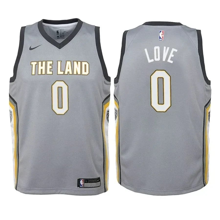 Youth Cavaliers Kevin Love 0 City Edition Gray Jersey - Unisex