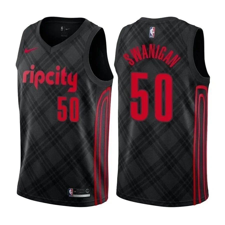 Men's Blazers Male Caleb Swanigan 50 City Edition Black Jersey