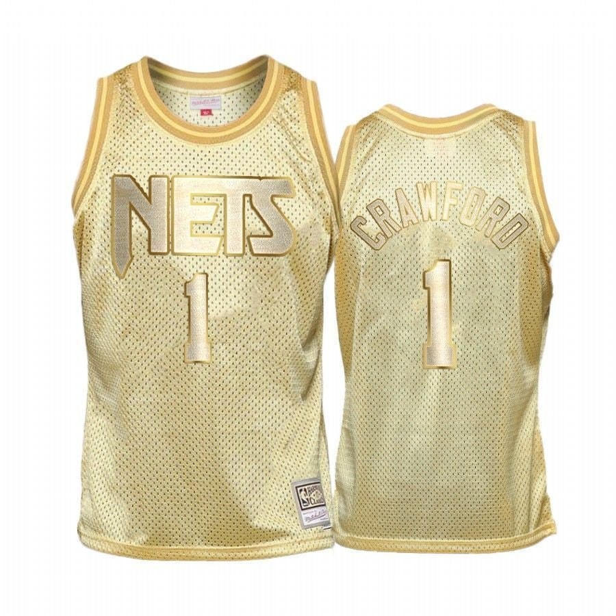 Men's Jamal Crawford 1 Basketball Team Golden Hwc Jersey