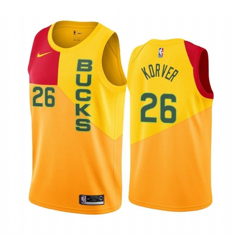 Milwaukee Bucks Kyle Korver 26 City Edition Men's Jersey Multicolor Unisex