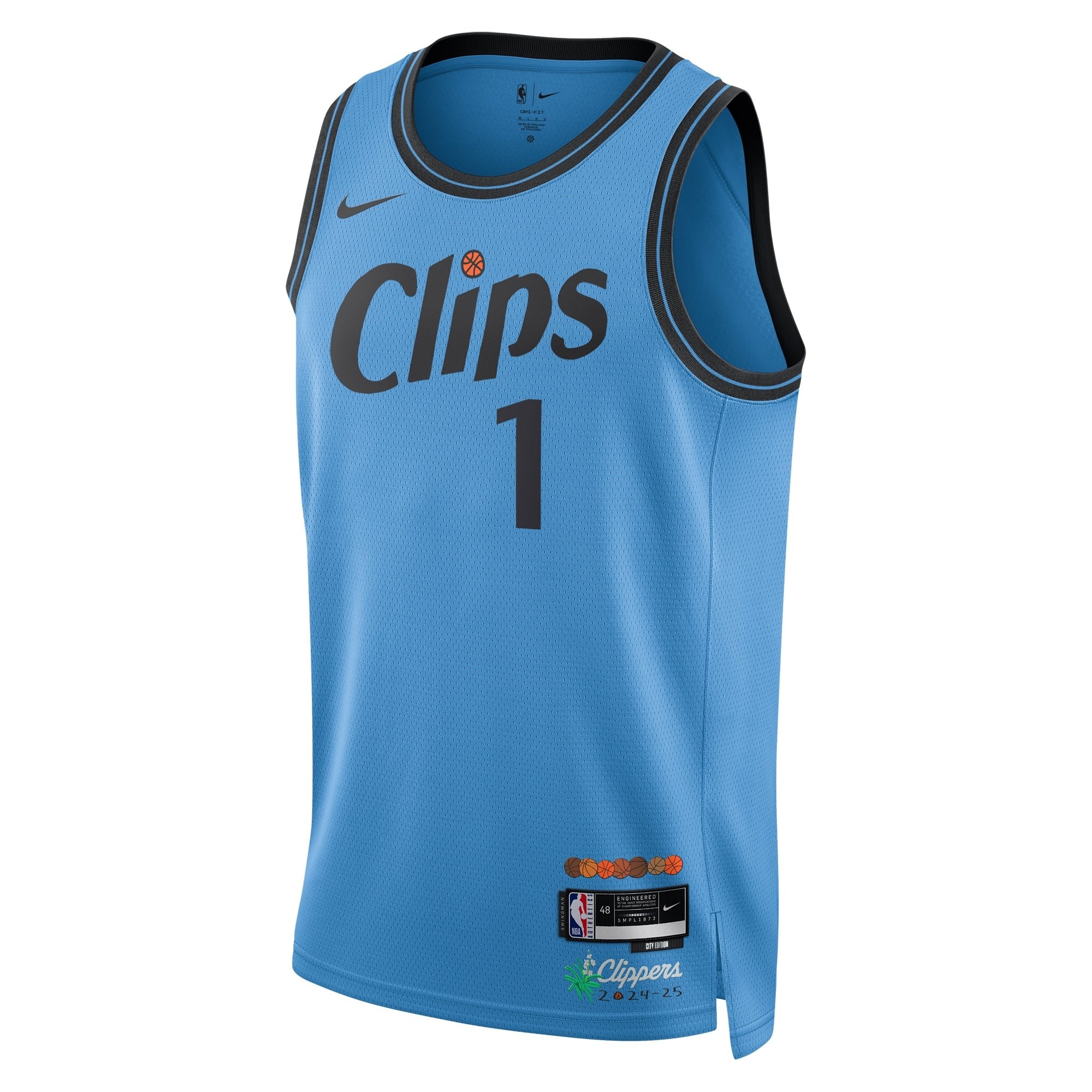 LA Clippers City Edition Swingman Jersey 2024 Blue James Harden Unisex