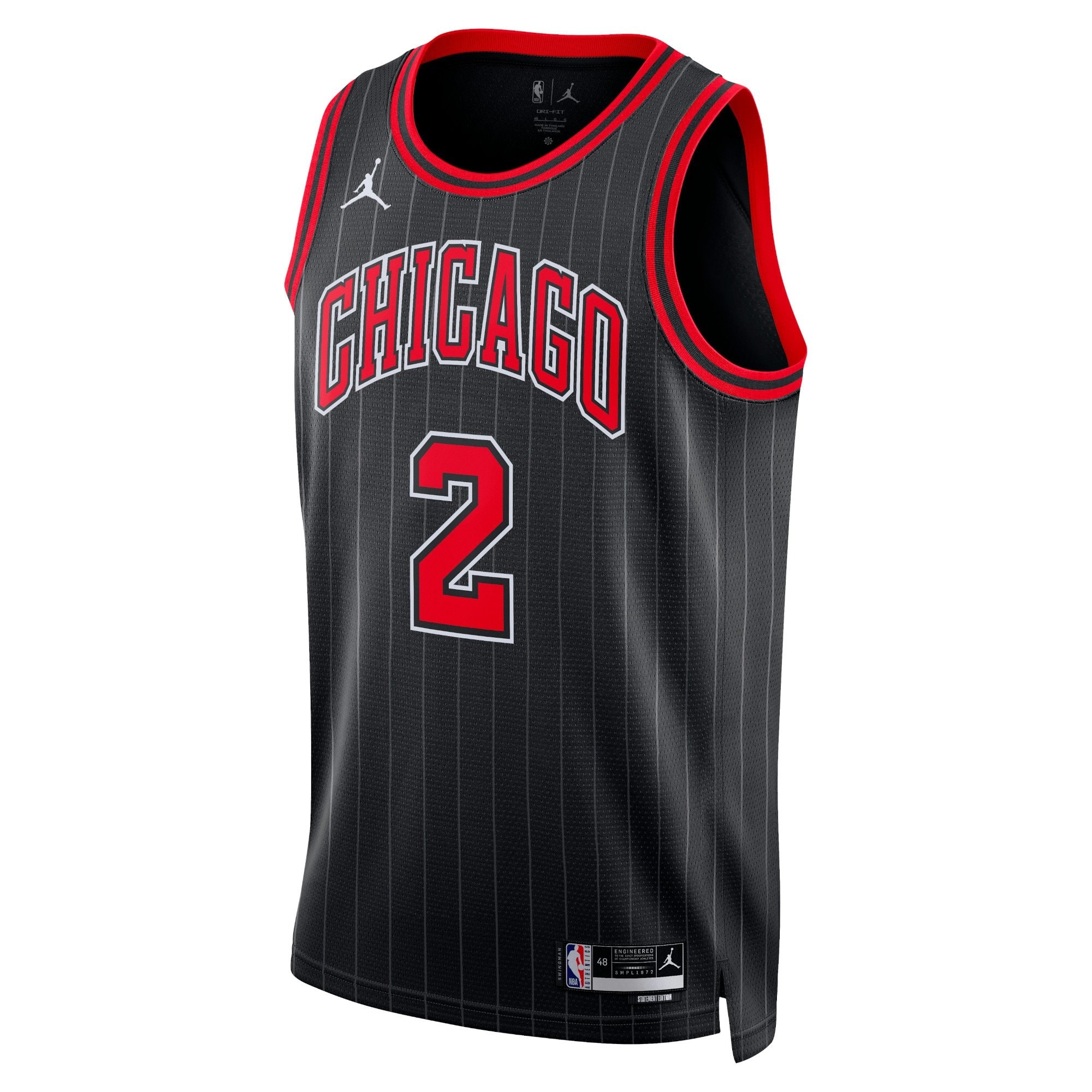 Chicago Bulls Jordan Statement Edition Swingman Jersey Black Lonzo Ball Unisex