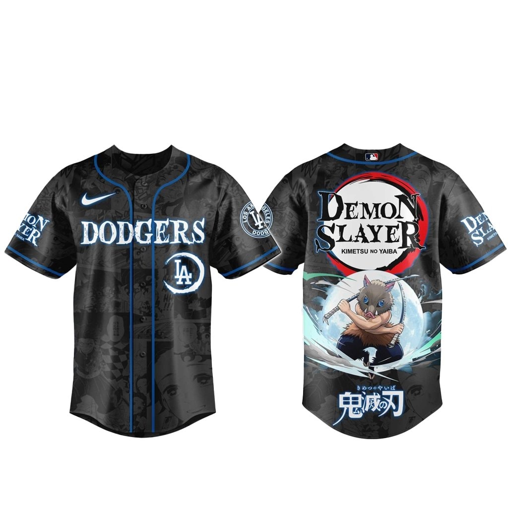 Baseball Team x Inosuke Hashibira Demon Slayer Baseball Jersey