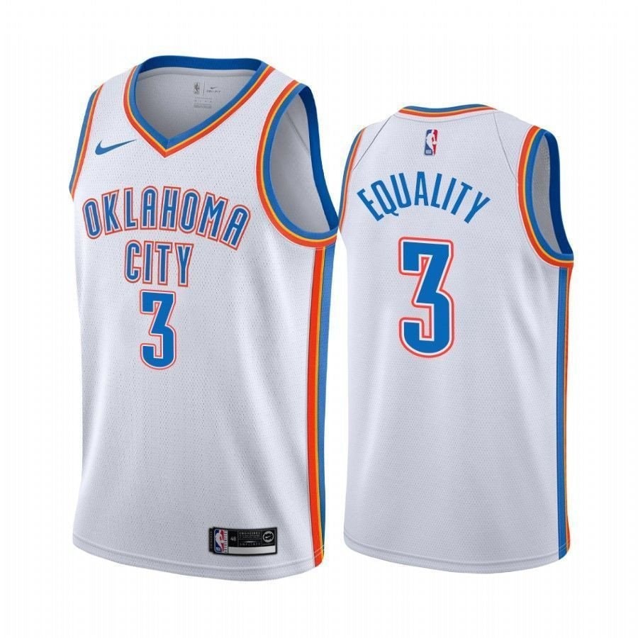 Men's Chris Paul Equality Thunder Association Multicolor Jersey - 100% Polyester