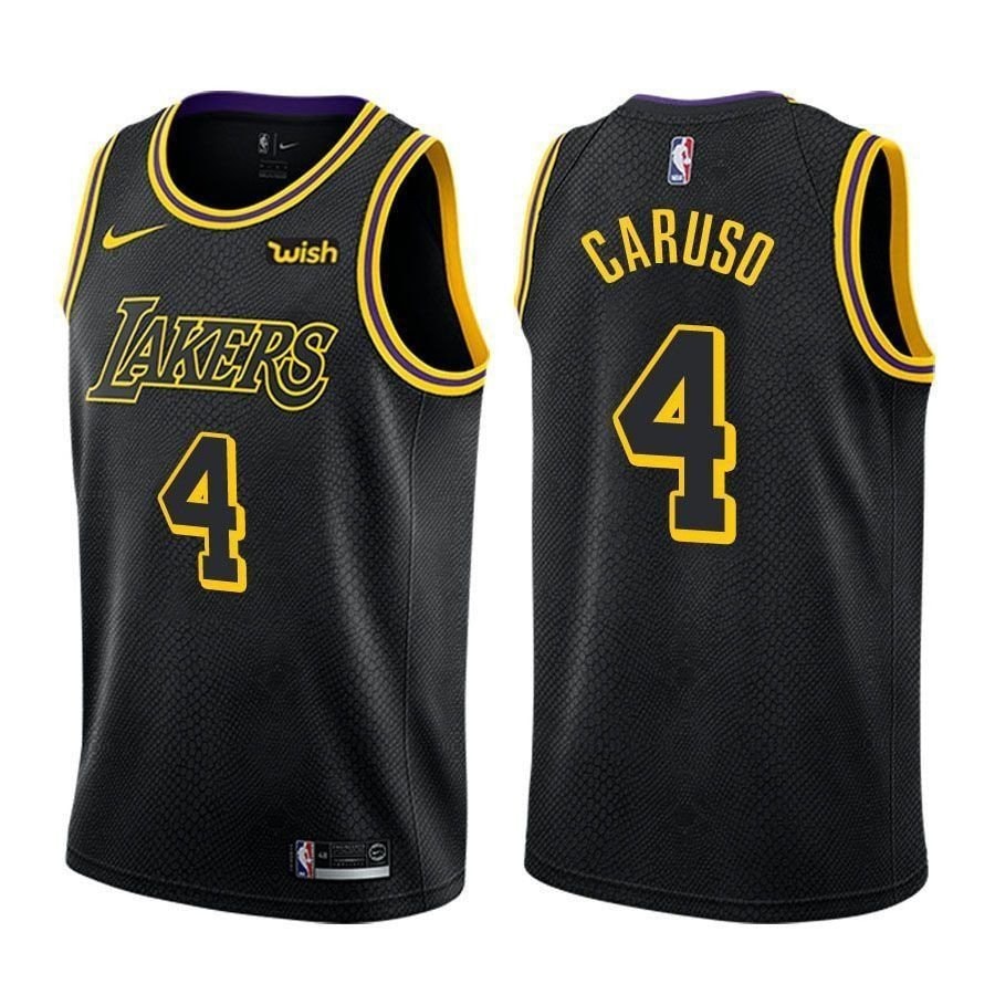 Men's Alex Caruso Lakers City Edition Black Jersey S-3XL Polyester