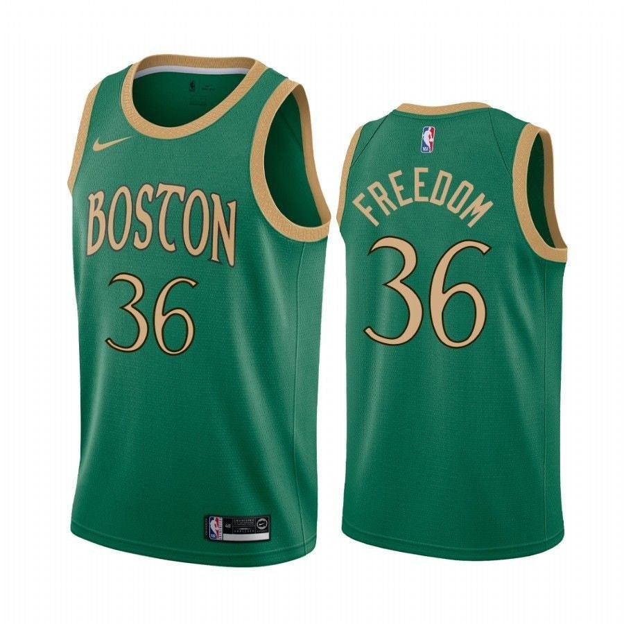 Men's Marcus Smart Freedom Celtics City Multicolor Jersey S-3XL 100% Polyester
